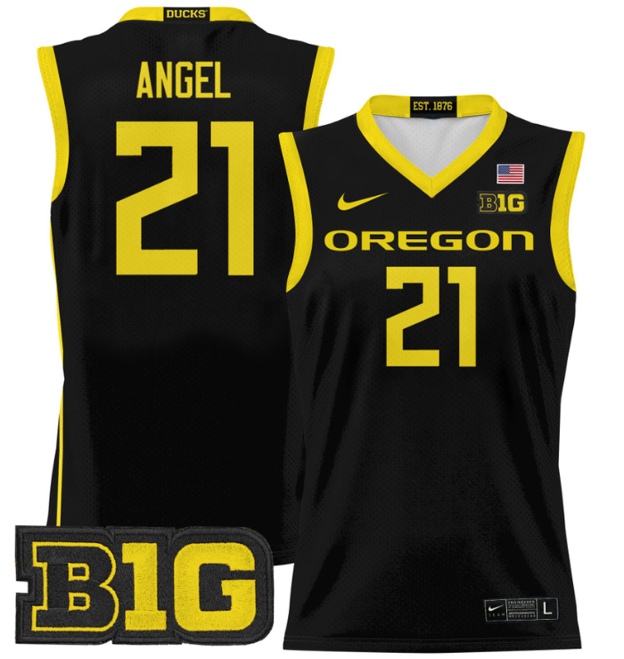 Brandon Angel Jersey #21 Oregon Ducks 2024 Lightweight Basketball Black 1 Brandon Angel Jersey #21 Oregon Ducks 2024 Lightweight Basketball Black