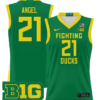 Brandon Angel Jersey #21 Oregon Ducks 2024 Lightweight Basketball Green