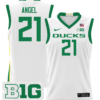 Brandon Angel Jersey #21 Oregon Ducks 2024 Lightweight Basketball White