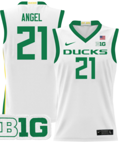 Brandon Angel Jersey #21 Oregon Ducks 2024 Lightweight Basketball White