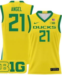 Brandon Angel Jersey #21 Oregon Ducks 2024 Lightweight Basketball Yellow