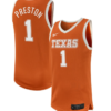 Bryanna Preston Jersey #1 Texas Longhorns NIL Basketball Texas Orange