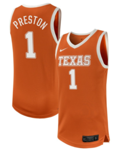 Bryanna Preston Jersey #1 Texas Longhorns NIL Basketball Texas Orange