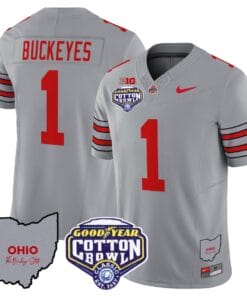 Buckeyes Jersey #1 Ohio State Buckeyes Cotton Bowl Patch Football All Stitched