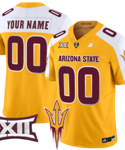 Alternative view of Custom Arizona State Sun Devils Jersey Name, Number 2024 Vapor Limited Football All Stitched