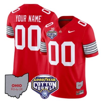 Custom Ohio State Buckeyes Jersey Name, Number Cotton Bowl Patch Football All Stitched