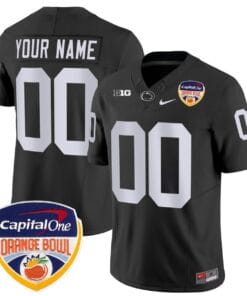 Custom Penn State Jersey Name, Number Orange Bowl Patch Football All Stitched