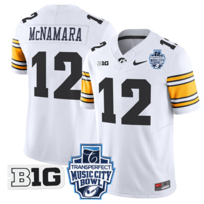 Cade McNamara Jersey #12 Iowa Hawkeyes 2024 Music City Bowl Football All Stitched