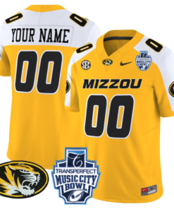 Custom Missouri Tigers Jersey 2024 Music City Bowl Football All Stitched