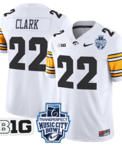 Alternative view of Caitlin Clark Jersey #22 Iowa Hawkeyes 2024 Music City Bowl Black Alternate