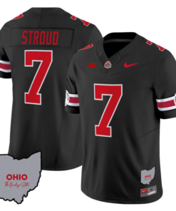 CJ Stroud Jersey #7 Ohio State Rose Bowl Patch Football V3 All Stitched