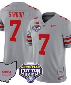 CJ Stroud Jersey #7 Ohio State Buckeyes Cotton Bowl Patch Football All Stitched