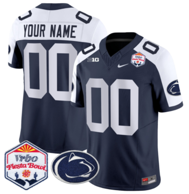 Custom Penn State Jersey 2024 Fiesta Bowl Patch Vapor Football All Stitched