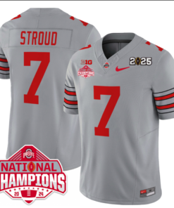 Alternative view of CJ Stroud Jersey #7 Ohio State 2025 CFP Patch National Champions Football All Stitched
