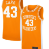 Cameron Carr Jersey #43 Tennessee Volunteers Basketball NIL Orange 5 Cameron Carr Jersey #43 Tennessee Volunteers Basketball NIL Orange