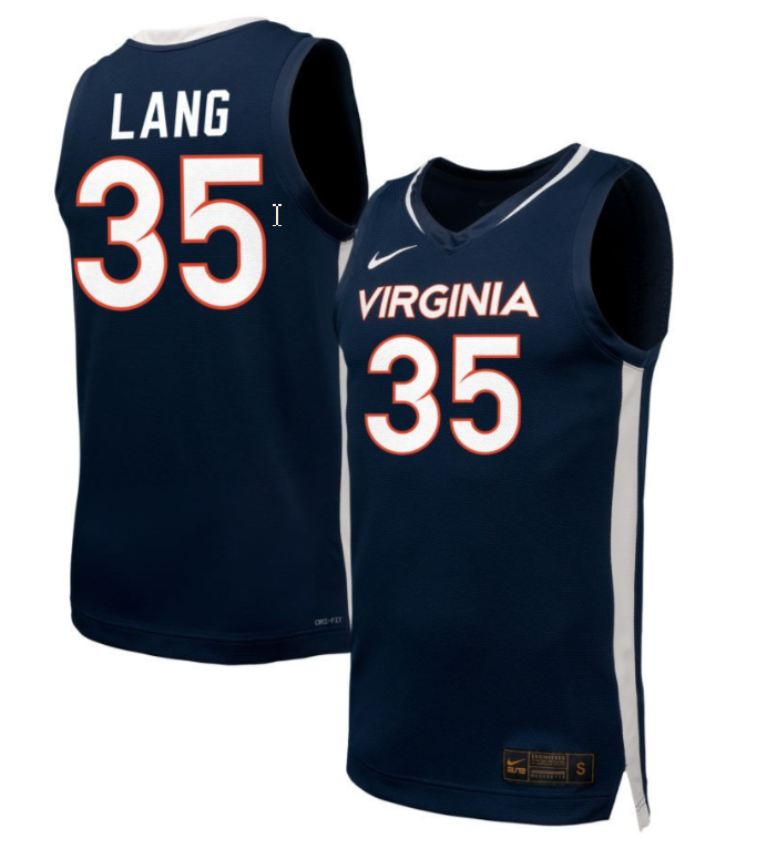 Carter Lang Jersey #35 Virginia Cavaliers NIL Basketball Navy 1 Carter Lang Jersey #35 Virginia Cavaliers NIL Basketball Navy