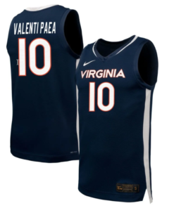 Casey Valenti Paea Jersey #10 Virginia Cavaliers Unisex NIL Basketball Navy