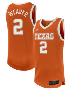 Chendall Weaver Jersey #2 Texas Longhorns NIL Basketball Texas Orange