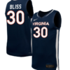 Christian Bliss Jersey #30 Virginia Cavaliers NIL Basketball Navy