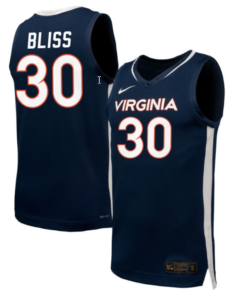 Christian Bliss Jersey #30 Virginia Cavaliers NIL Basketball Navy