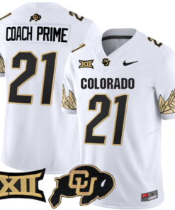 Alternative view of Coach Prime Jersey #21 Colorado Buffaloes Vapor Limited Football All Stitched