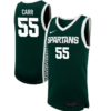 Coen Carr Jersey #55 Michigan State Spartans NIL Basketball Green 5 Coen Carr Jersey #55 Michigan State Spartans NIL Basketball Green