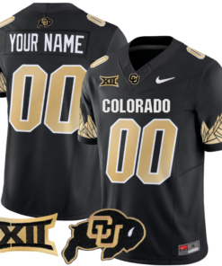 Custom Colorado Buffaloes Jersey Name, Number Vapor Big 12 XII Patch Football All Stitched