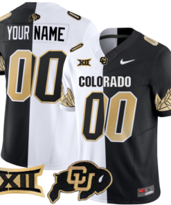 Custom Colorado Buffaloes Jersey Name Number Vapor Big 12 XII Patch Stripeout