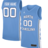 Custom North Carolina Tar Heels Basketball Jersey Name, Number Blue 5 Custom North Carolina Tar Heels Basketball Jersey Name, Number Blue