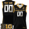 Custom Oregon Ducks Jersey 2024 Lightweight Basketball Black Gold