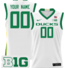 Custom Oregon Ducks Jersey 2024 Lightweight Basketball White