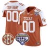 Custom Texas Longhorns Jersey Name, Number Cotton Bowl Patch Football All Stitched