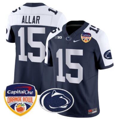 Drew Allar Jersey #15 Penn State Orange Bowl Patch Football All Stitched