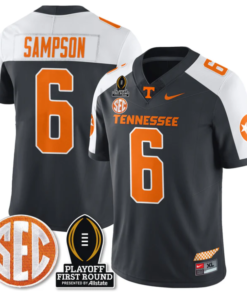 Dylan Sampson Jersey #6 Tennessee Vols Playoff First Round Patch Football All Stitched