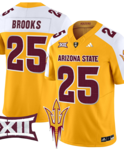 Alternative view of DeCarlos Brooks Jersey #25 Arizona State Sun Devils 2024 Vapor Limited Football All Stitched