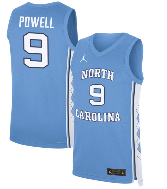 Drake Powell Jersey #9 North Carolina Tar Heels Basketball Blue 1 Drake Powell Jersey #9 North Carolina Tar Heels Basketball Blue