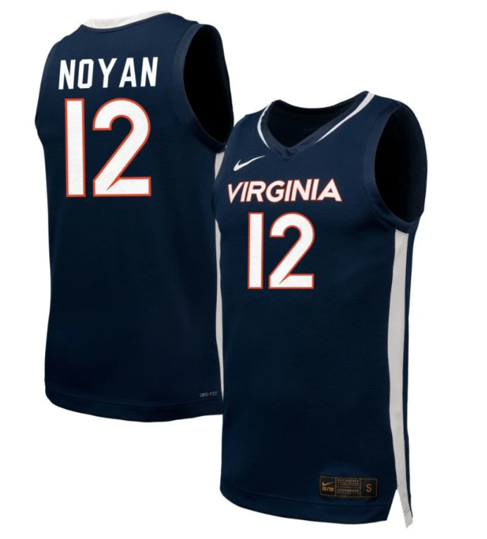 Edessa Noyan Jersey #12 Virginia Cavaliers Unisex NIL Basketball Navy 1 Edessa Noyan Jersey #12 Virginia Cavaliers Unisex NIL Basketball Navy