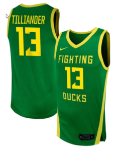 Filippa Tilliander Jersey #13 Oregon Ducks NIL Basketball Green