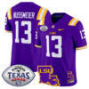 Garrett Nussmeier Jersey #13 LSU Tigers 2024 Texas Bowl Football All Stitched
