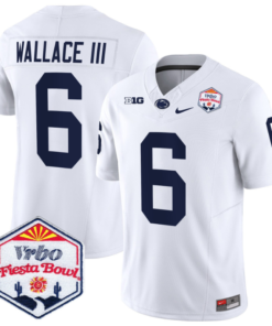 Harrison Wallace III Jersey #6 Penn State 2024 Fiesta Bowl Patch Football All Stitched