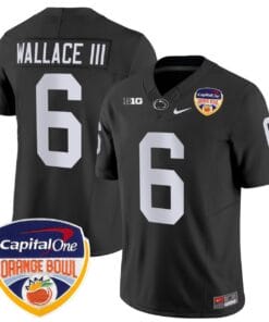 Harrison Wallace III Jersey #6 Penn State Orange Bowl Patch Football All Stitched