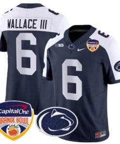 Harrison Wallace III Jersey #6 Penn State Orange Bowl Patch Football All Stitched