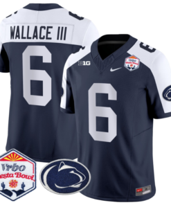 Harrison Wallace III Jersey #6 Penn State 2024 Fiesta Bowl Patch Football All Stitched