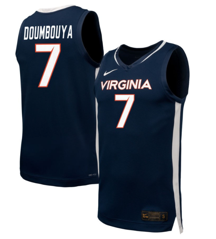 Hawaii Doumbouya Jersey #7 Virginia Cavaliers NIL Basketball Navy 1 Hawaii Doumbouya Jersey #7 Virginia Cavaliers NIL Basketball Navy