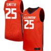 Hayven Smith Jersey #25 Illinois Fighting Illini NIL Basketball Orange