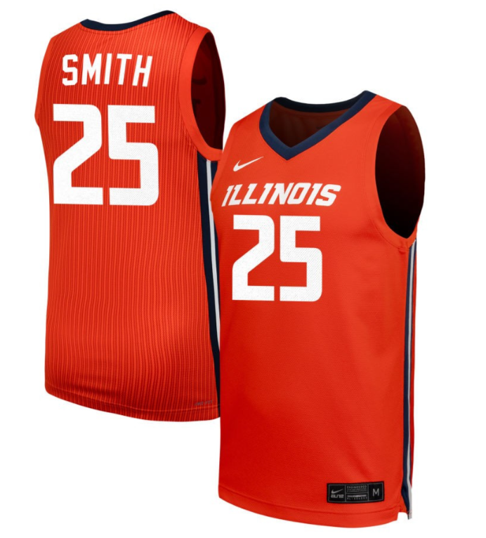 Hayven Smith Jersey #25 Illinois Fighting Illini NIL Basketball Orange 1 Hayven Smith Jersey #25 Illinois Fighting Illini NIL Basketball Orange