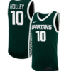 Helen Holley Jersey #10 Michigan State Spartans NIL Basketball Green 5 Helen Holley Jersey #10 Michigan State Spartans NIL Basketball Green