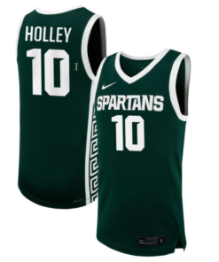 Helen Holley Jersey #10 Michigan State Spartans NIL Basketball Green