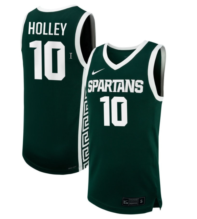 Helen Holley Jersey #10 Michigan State Spartans NIL Basketball Green 1 Helen Holley Jersey #10 Michigan State Spartans NIL Basketball Green