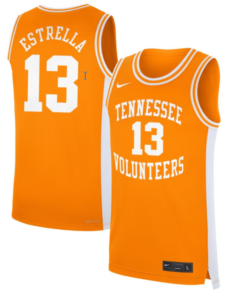 J.P. Estrella Jersey #13 Tennessee Volunteers Basketball NIL Orange